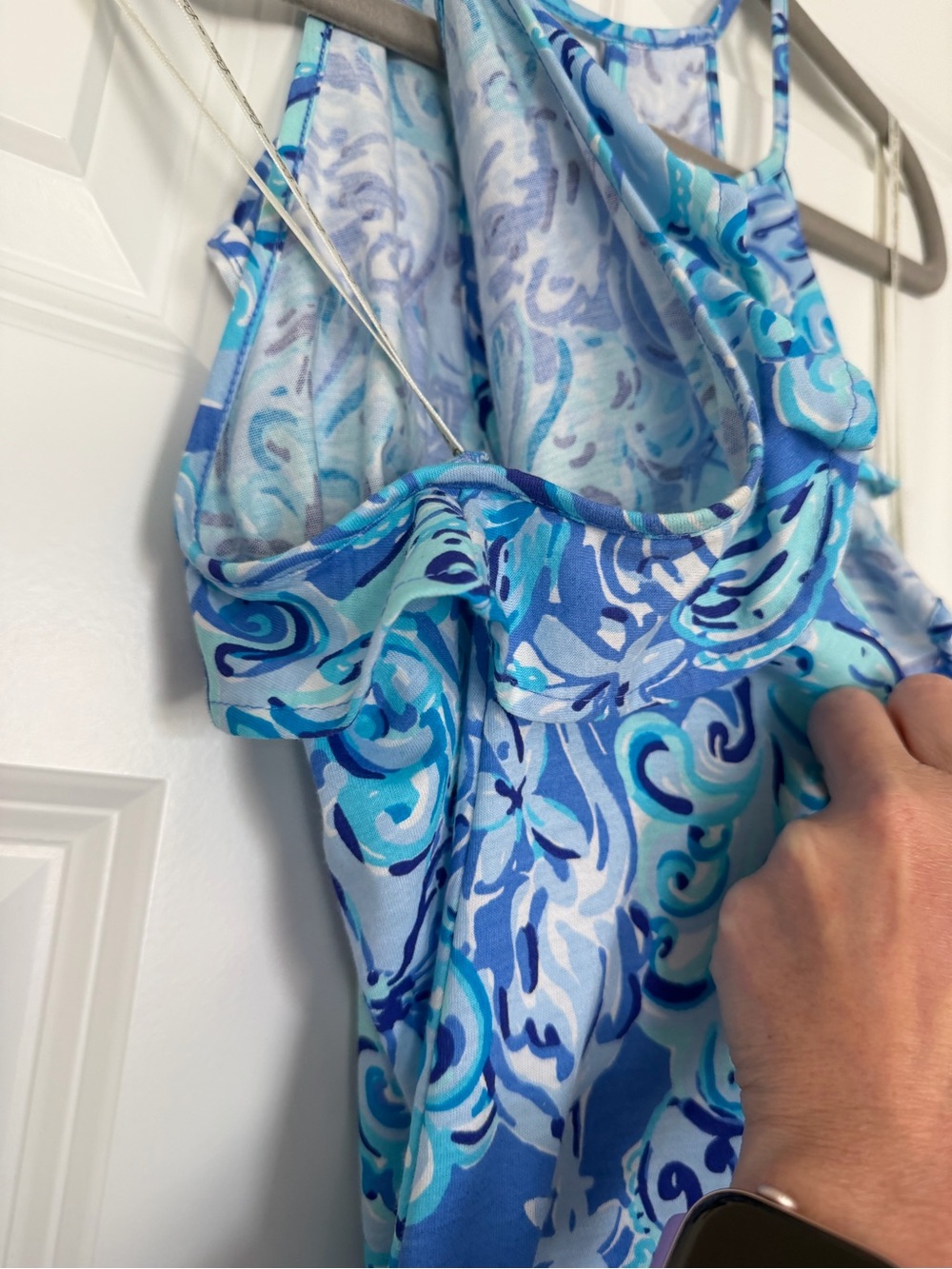 Lilly Pulitzer Billie dress size M Saltwater blue Suns out funs out - Picture 4 of 10